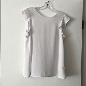 Counterparts White Cap Sleeve Top